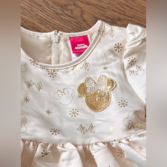 Disney Cream and Gold Formal Kids Dress size 2T - Picture 7 of 16